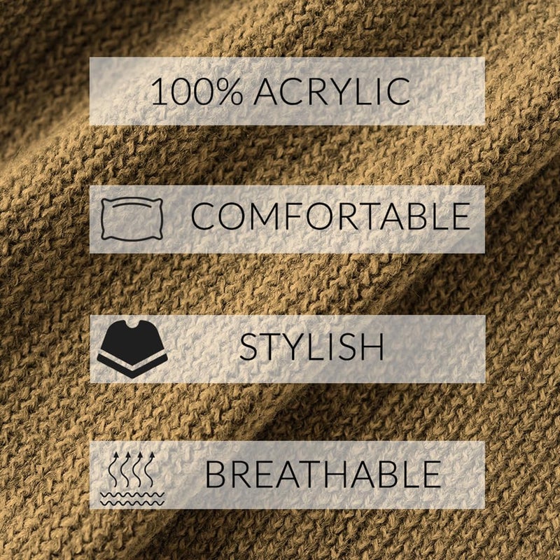 Ferand Shawl Wraps for Women, Cozy Lightweight Poncho Cape with Pockets, Warm for Fall Winter Travel - Image 5